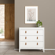 Barcelona Chest 3 Drawers – White – image 5