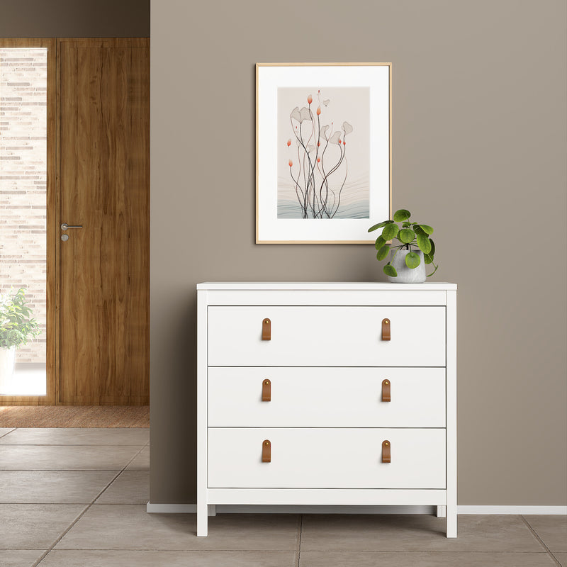 Barcelona Chest 3 Drawers – White – image 5