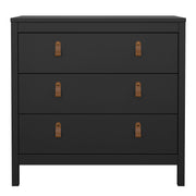 Barcelona Chest 3 Drawers – Matt Black – image 2
