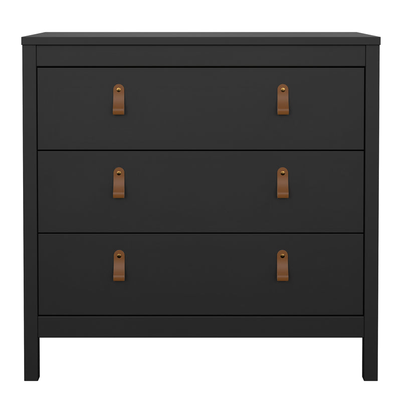 Barcelona Chest 3 Drawers – Matt Black – image 2