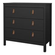 Barcelona Chest 3 Drawers – Matt Black – image 3