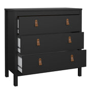 Barcelona Chest 3 Drawers – Matt Black – image 5