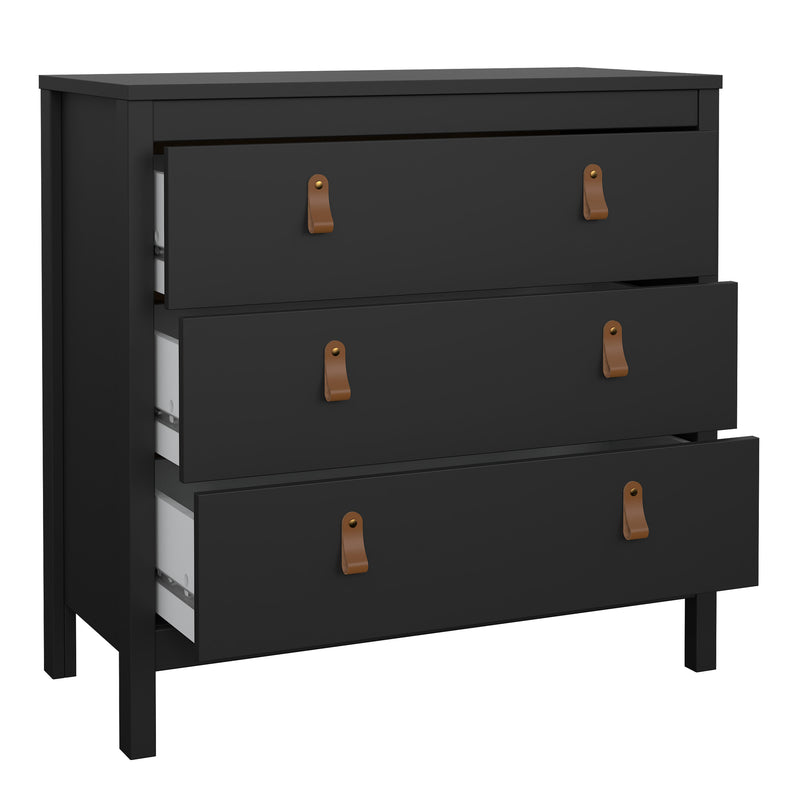 Barcelona Chest 3 Drawers – Matt Black – image 5