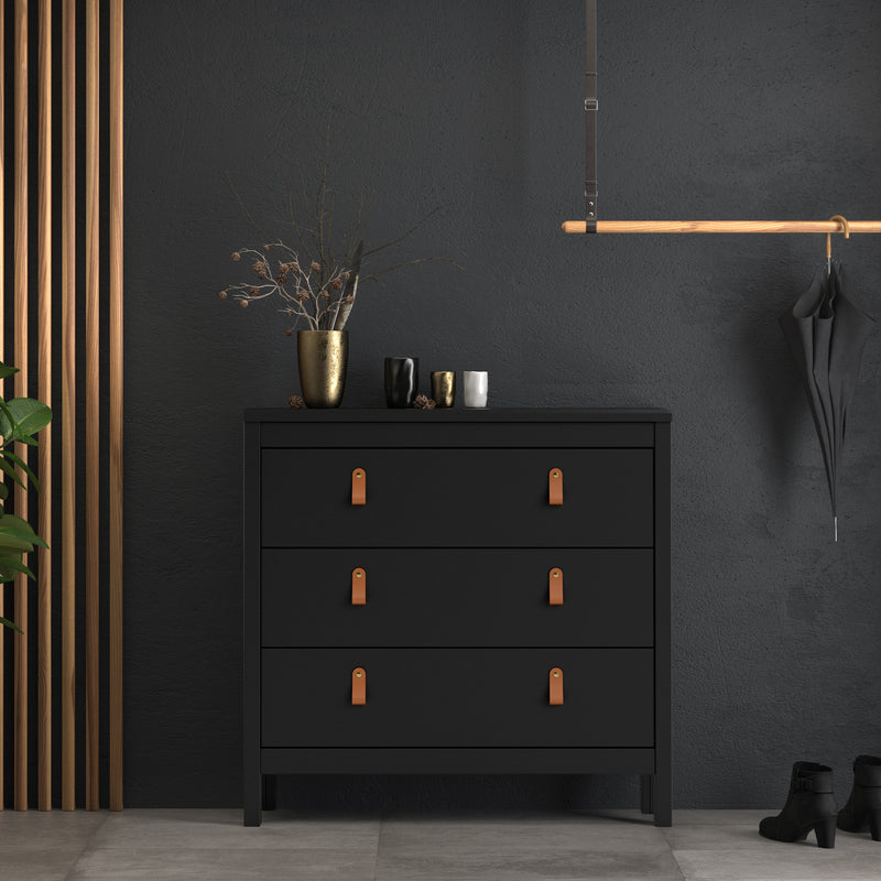 Barcelona Chest 3 Drawers – Matt Black – image 8