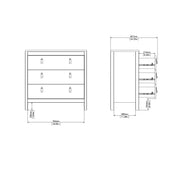 Barcelona Chest 3 Drawers – Hickory Oak – image 10