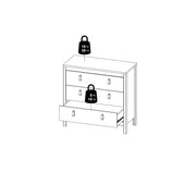 Barcelona Chest 3 Drawers – Hickory Oak – image 11