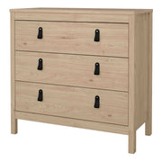 Barcelona Chest 3 Drawers – Hickory Oak – image 3