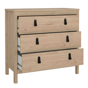Barcelona Chest 3 Drawers – Hickory Oak – image 5