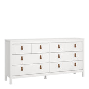 Barcelona Double Dresser 4+4 Drawers – White – image 1