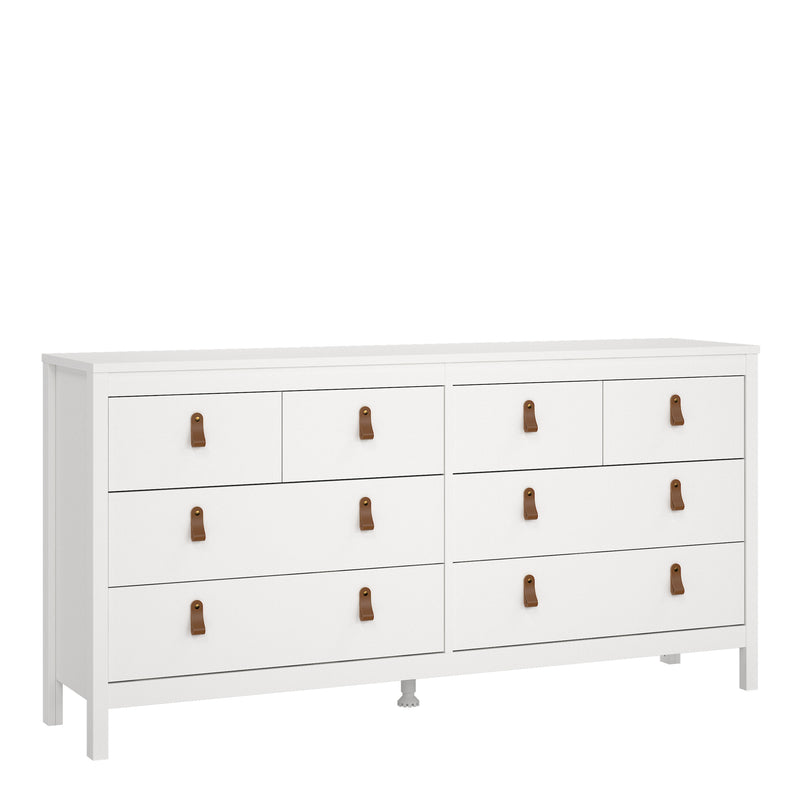 Barcelona Double Dresser 4+4 Drawers – White – image 1