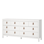 Barcelona Double Dresser 4+4 Drawers – White – image 3