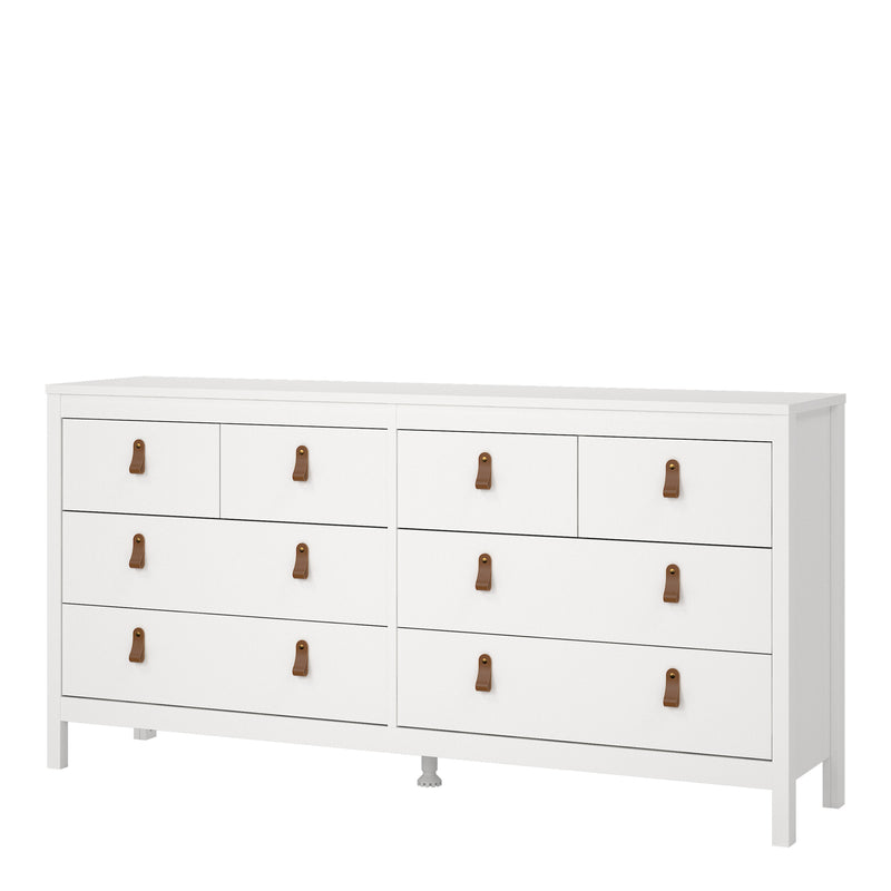 Barcelona Double Dresser 4+4 Drawers – White – image 3