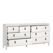 Barcelona Double Dresser 4+4 Drawers – White – image 4