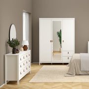 Barcelona Double Dresser 4+4 Drawers – White – image 5