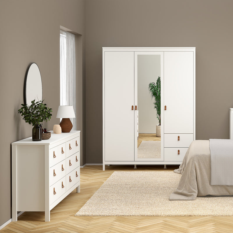 Barcelona Double Dresser 4+4 Drawers – White – image 5