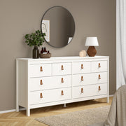 Barcelona Double Dresser 4+4 Drawers – White – image 6
