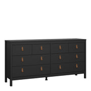 Barcelona Double Dresser 4+4 Drawers – Matt Black – image 1