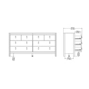 Barcelona Double Dresser 4+4 Drawers – Matt Black – image 12