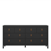 Barcelona Double Dresser 4+4 Drawers – Matt Black – image 2
