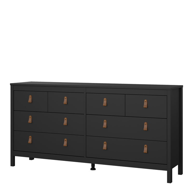 Barcelona Double Dresser 4+4 Drawers – Matt Black – image 3