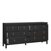 Barcelona Double Dresser 4+4 Drawers – Matt Black – image 5