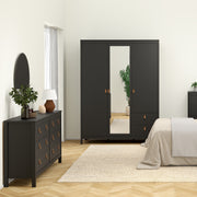 Barcelona Double Dresser 4+4 Drawers – Matt Black – image 6