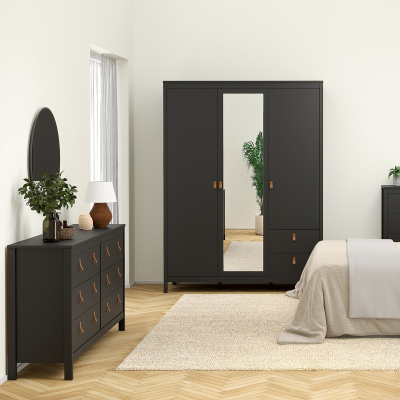 Barcelona Double Dresser 4+4 Drawers – Matt Black – image 6