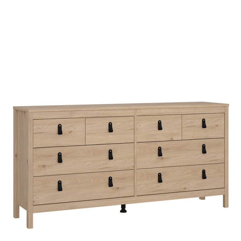 Barcelona Double Dresser 4+4 Drawers – Hickory Oak – image 1