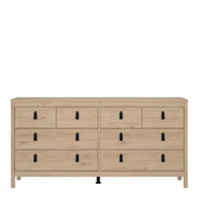 Barcelona Double Dresser 4+4 Drawers – Hickory Oak – image 2