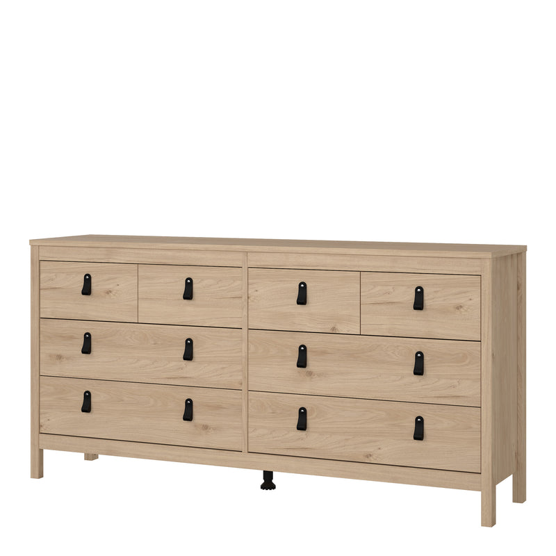Barcelona Double Dresser 4+4 Drawers – Hickory Oak – image 3