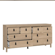 Barcelona Double Dresser 4+4 Drawers – Hickory Oak – image 5