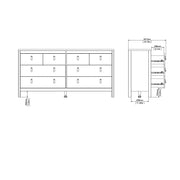 Barcelona Double Dresser 4+4 Drawers – Cashmere – image 13