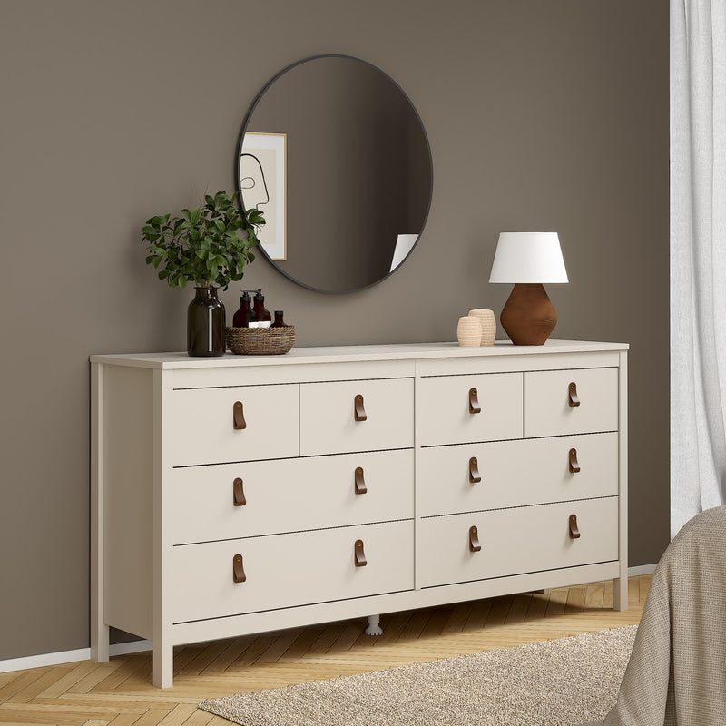 Barcelona Double Dresser 4+4 Drawers – Cashmere – image 8