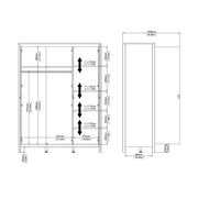 Barcelona Wardrobe with 3 Doors in Jackson – White – image 11