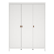 Barcelona Wardrobe with 3 Doors in Jackson – White – image 2