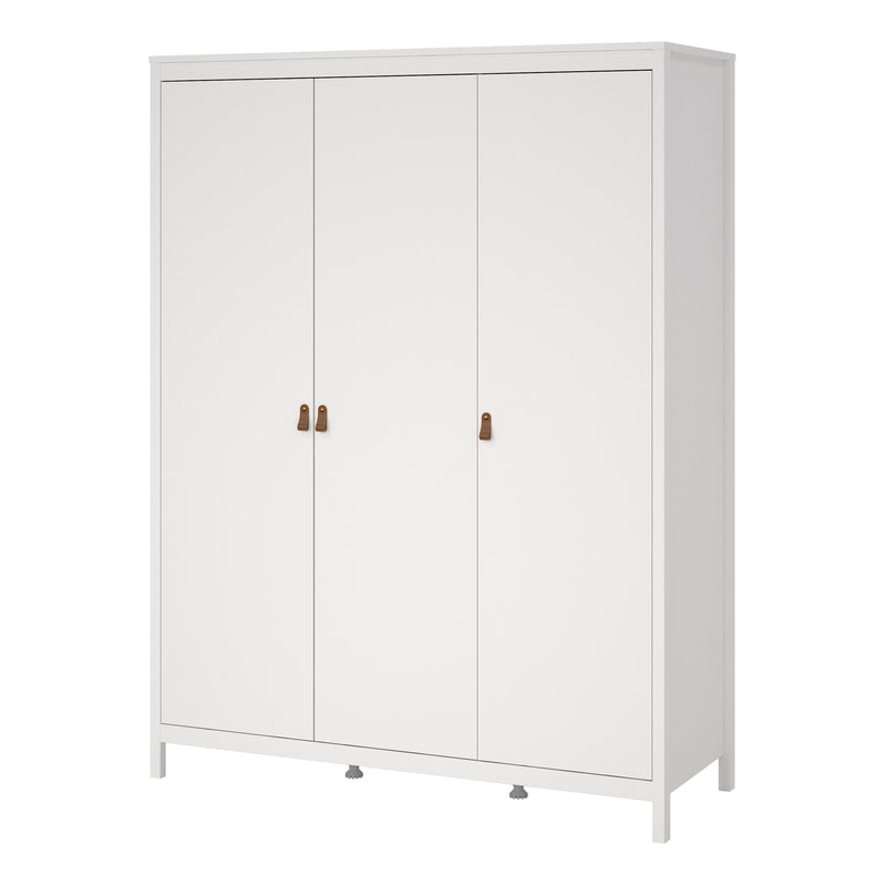 Barcelona Wardrobe with 3 Doors in Jackson – White – image 3