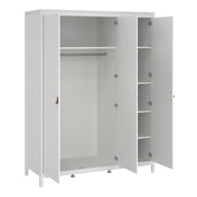 Barcelona Wardrobe with 3 Doors in Jackson – White – image 5
