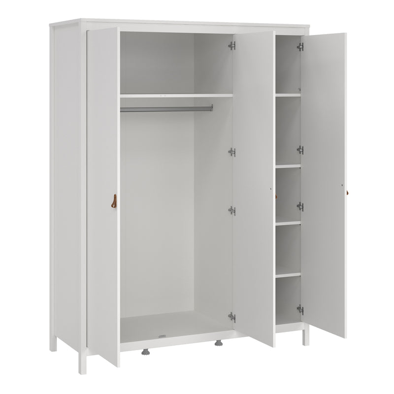 Barcelona Wardrobe with 3 Doors in Jackson – White – image 5