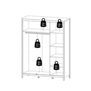 Barcelona Wardrobe with 3 Doors in Jackson – Matt Black – image 12