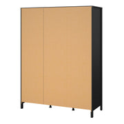 Barcelona Wardrobe with 3 Doors in Jackson – Matt Black – image 4