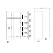 Barcelona Wardrobe with 3 Doors in Jackson – Hickory Oak – image 12