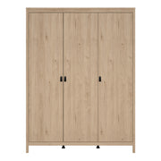 Barcelona Wardrobe with 3 Doors in Jackson – Hickory Oak – image 2
