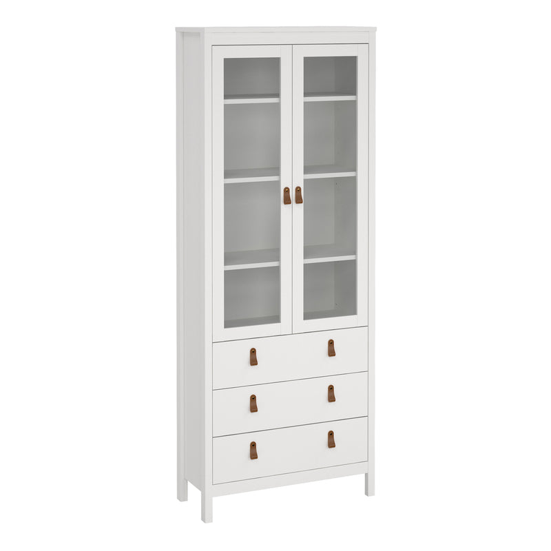 Barcelona China Cabinet 2 Doors with + 3 Drawers in Jackson – White – image 1