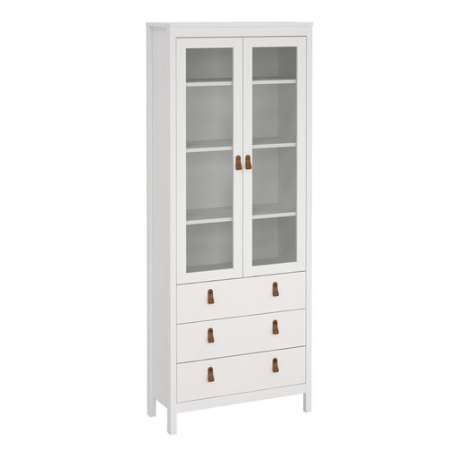 Barcelona China Cabinet 2 Doors with + 3 Drawers in Jackson – White – image 1