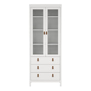 Barcelona China Cabinet 2 Doors with + 3 Drawers in Jackson – White – image 2