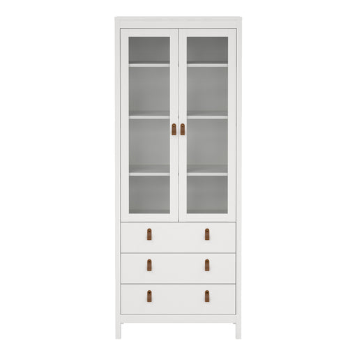 Barcelona China Cabinet 2 Doors with + 3 Drawers in Jackson – White – image 2