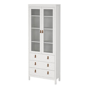 Barcelona China Cabinet 2 Doors with + 3 Drawers in Jackson – White – image 3