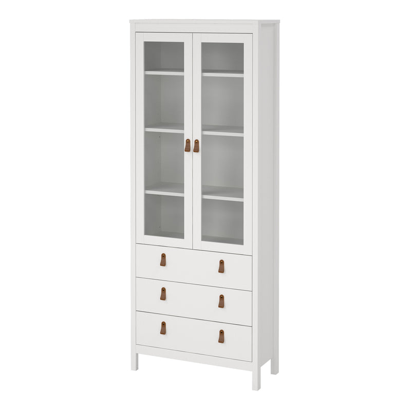 Barcelona China Cabinet 2 Doors with + 3 Drawers in Jackson – White – image 3