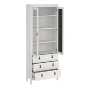 Barcelona China Cabinet 2 Doors with + 3 Drawers in Jackson – White – image 5