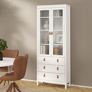 Barcelona China Cabinet 2 Doors with + 3 Drawers in Jackson – White – image 8